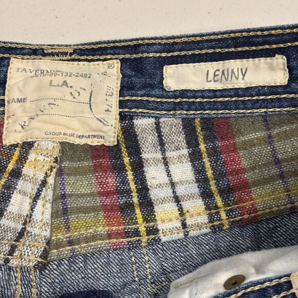 Taverniti SO Lenny Men's Boot Cut Jeans Med Wash Size 34 Lined Waistband & Cuffs - Picture 11 of 16